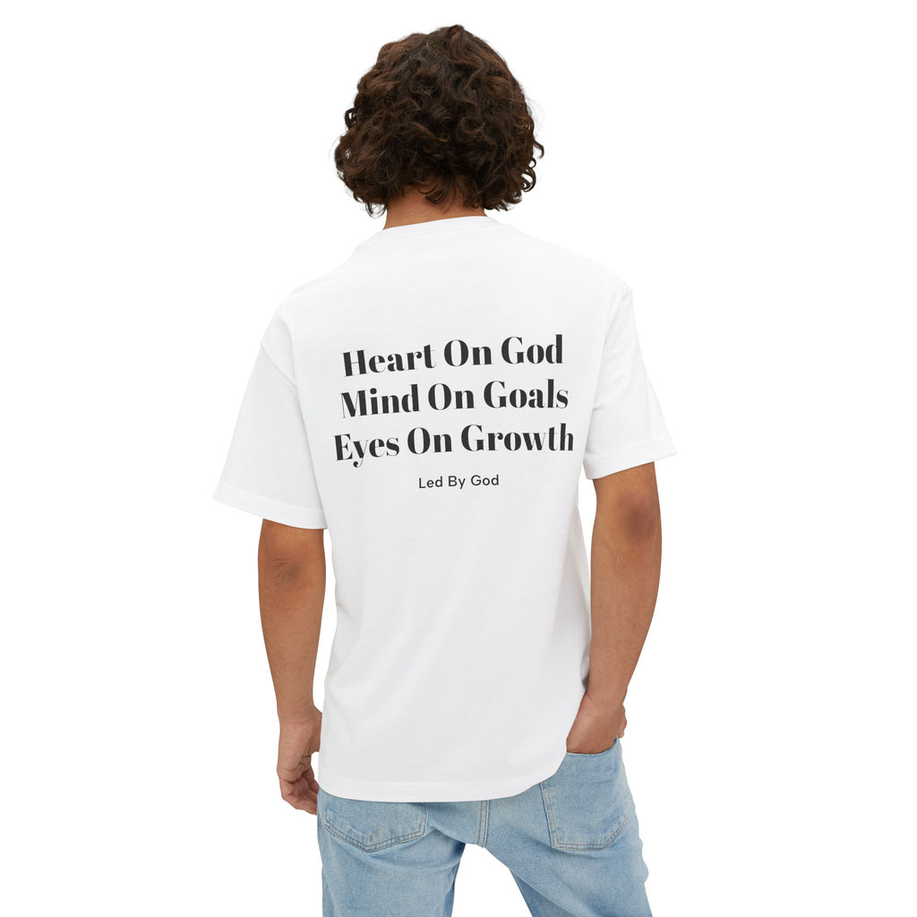 Faith & Focus Tee — "Heart On God, Mind On Goals, Eyes On Growth" Boxy T-Shirt